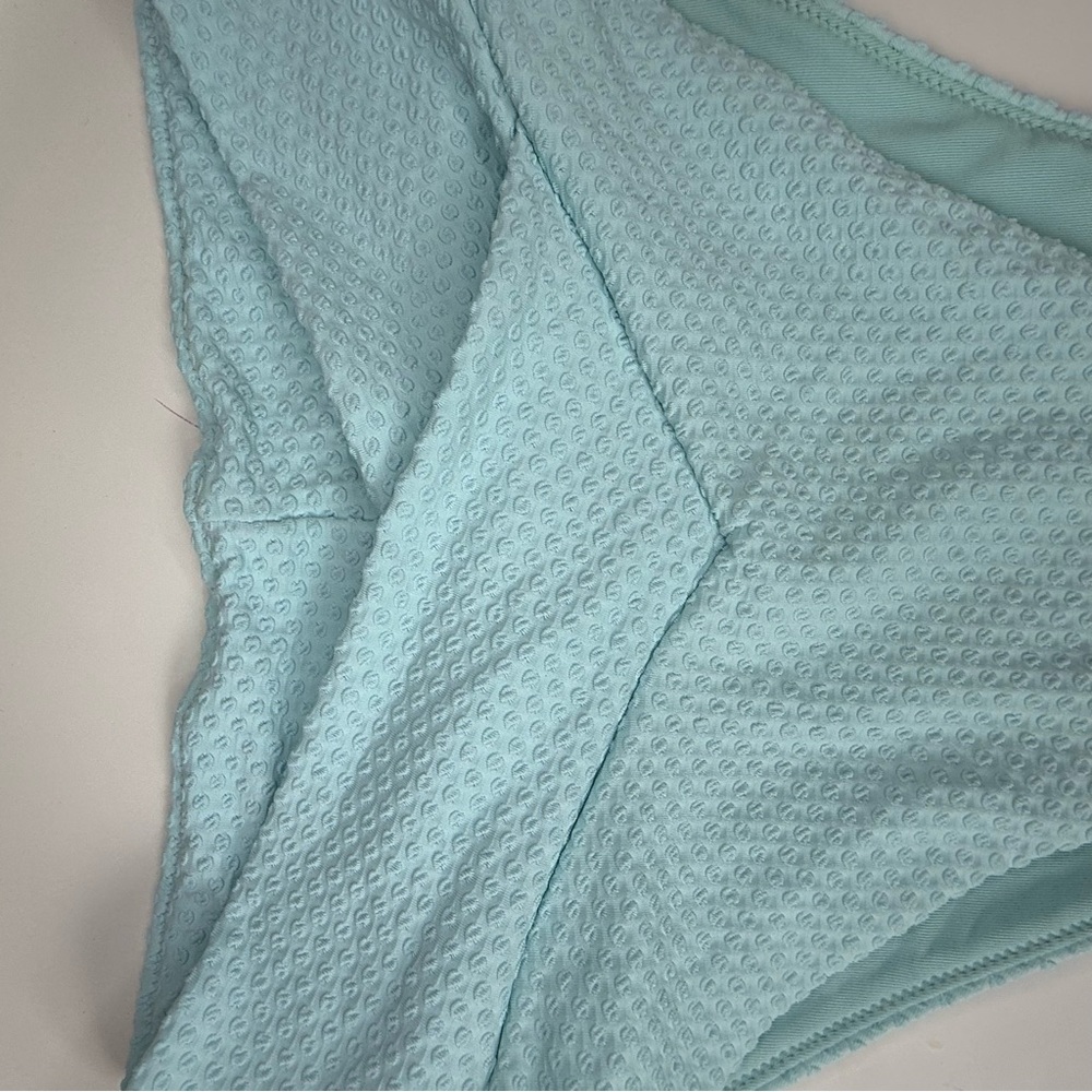 Aerie Blue Textured Bikini Swimwear